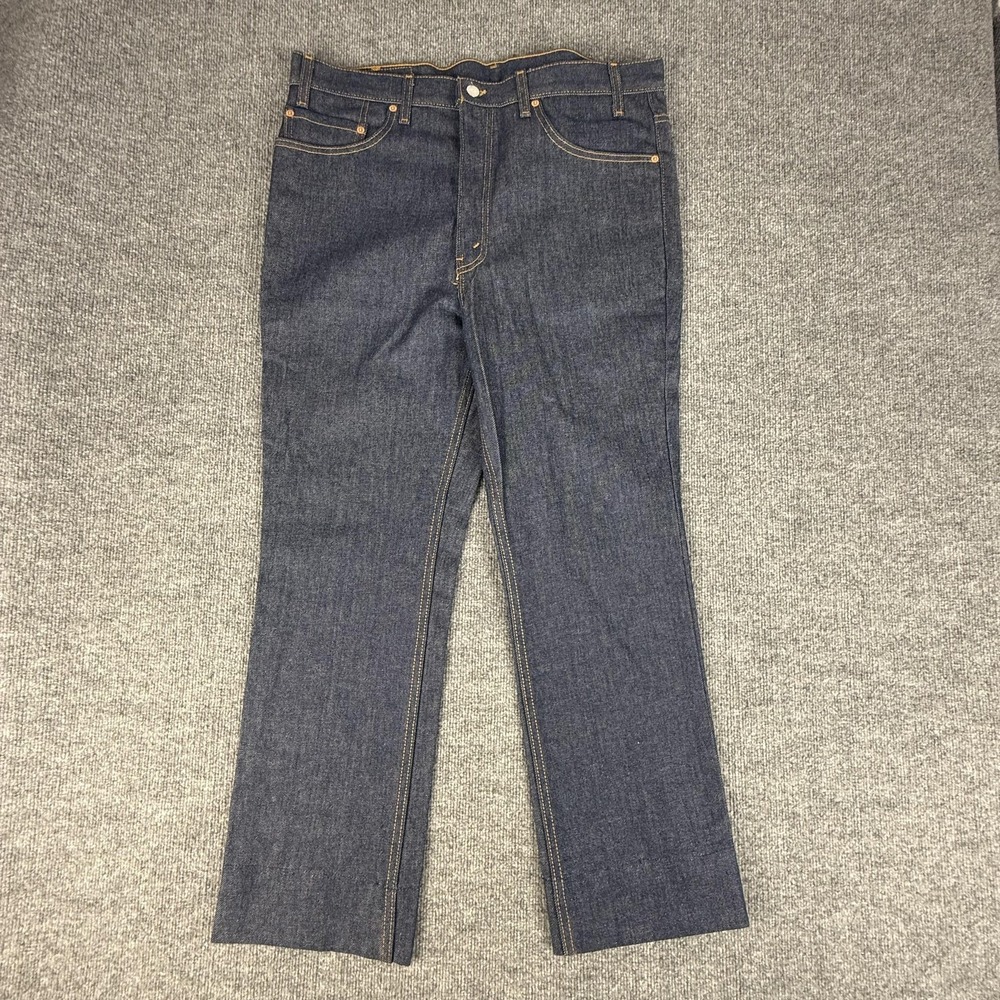 Vintage Levis 517 Jeans Mens 38x32 Blue Bootcut Dark Raw Denim Made In USA